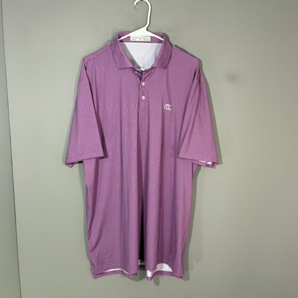 Holderness & Bourne Polo Shirt Mens 2XL Purple Golf Performance Stretch Top